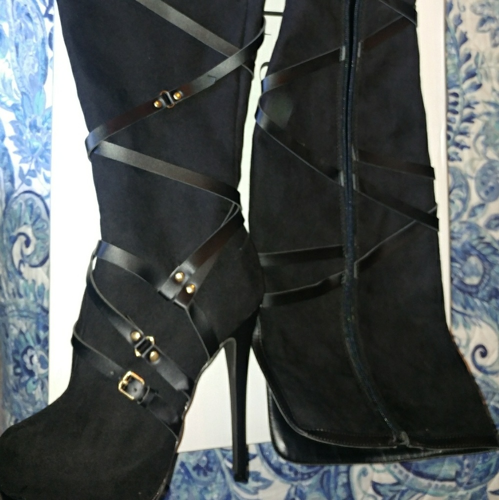 Black over the knee boots